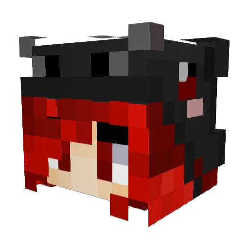 MinaMarie Minecraft avatar head, 3D render