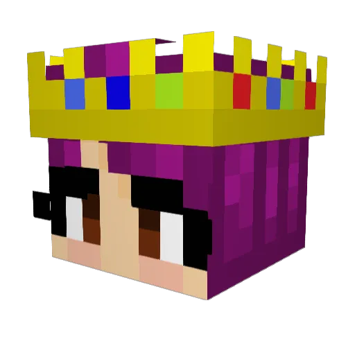MinaMian Minecraft avatar head, 3D render