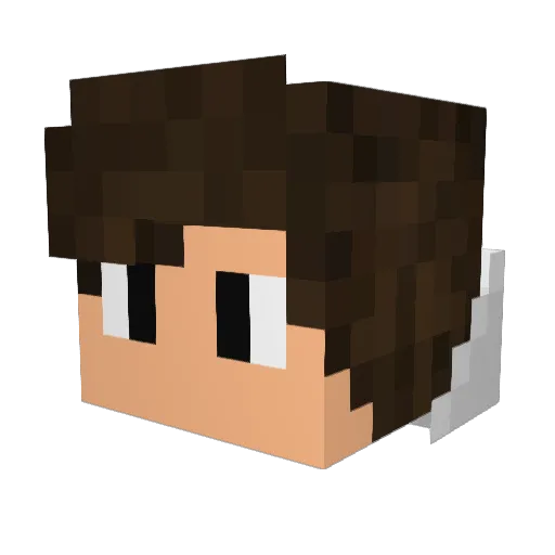 MinaMitto Minecraft avatar head, 3D render