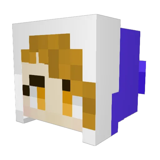 MinaTater Minecraft avatar head, 3D render