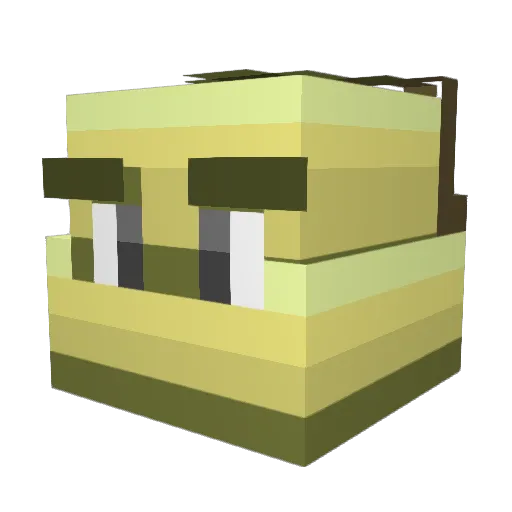 MinaVan Minecraft avatar head, 3D render