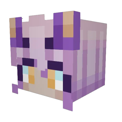 Mina_Lilium Minecraft avatar head, 3D render