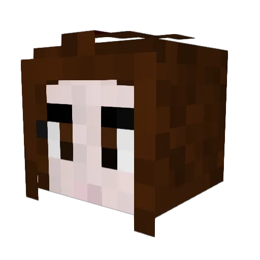 Mina_mp4 Minecraft avatar head, 3D render
