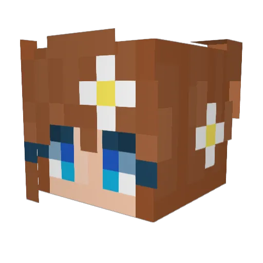 Minabug Minecraft avatar head, 3D render