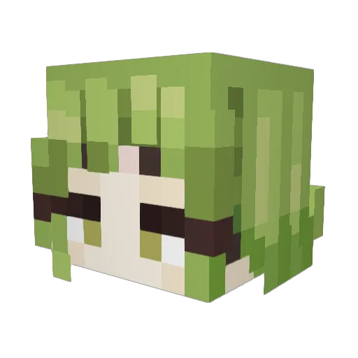 Minachle Minecraft avatar head, 3D render