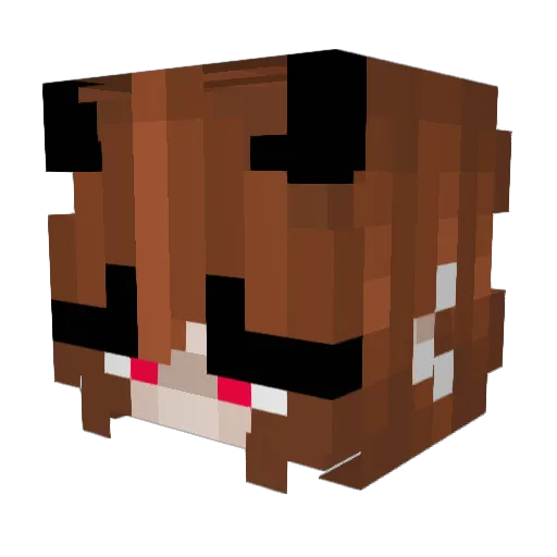 Minameows Minecraft avatar head, 3D render