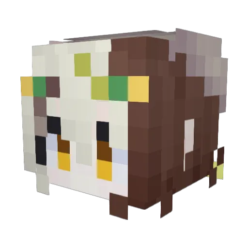 Minamikiki Minecraft avatar head, 3D render
