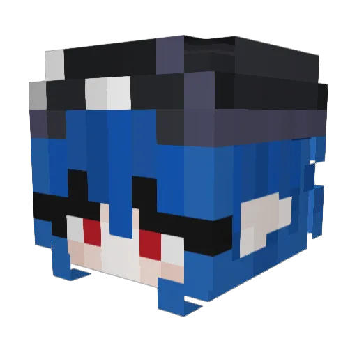 Minamina00 Minecraft avatar head, 3D render