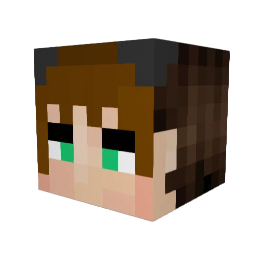 Minara1 Minecraft avatar head, 3D render