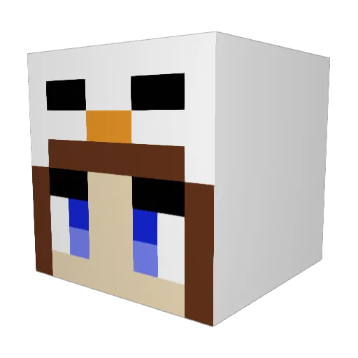 Minari37 Minecraft avatar head, 3D render