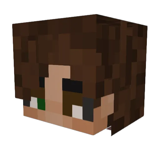 Minas2402 Minecraft avatar head, 3D render