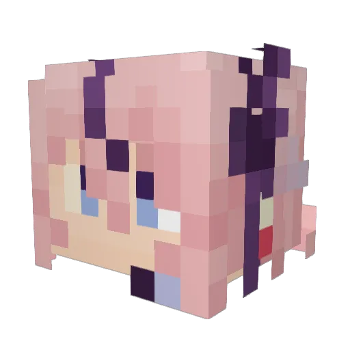 Minase774 Minecraft avatar head, 3D render
