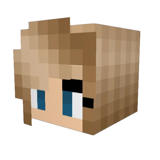 MinaseKoito Minecraft avatar head, 3D render
