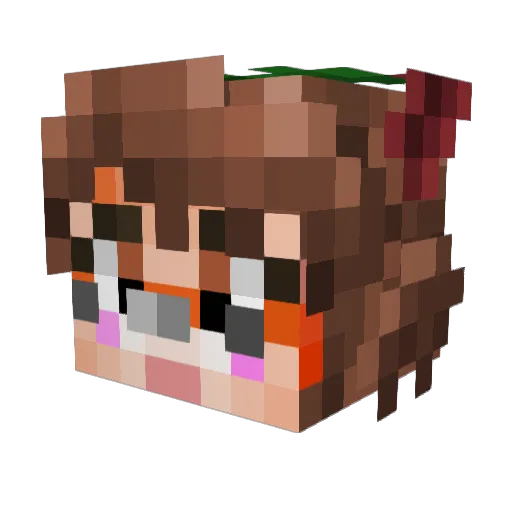 Minasly Minecraft avatar head, 3D render