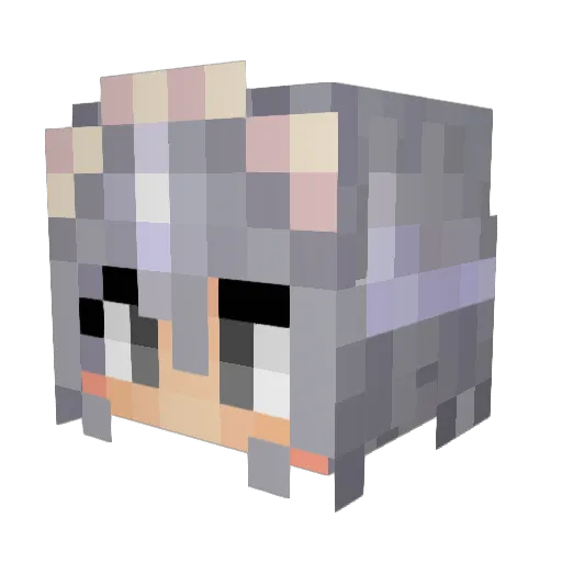 Minasols Minecraft avatar head, 3D render