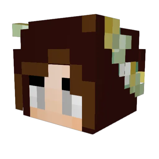 Minathene Minecraft avatar head, 3D render