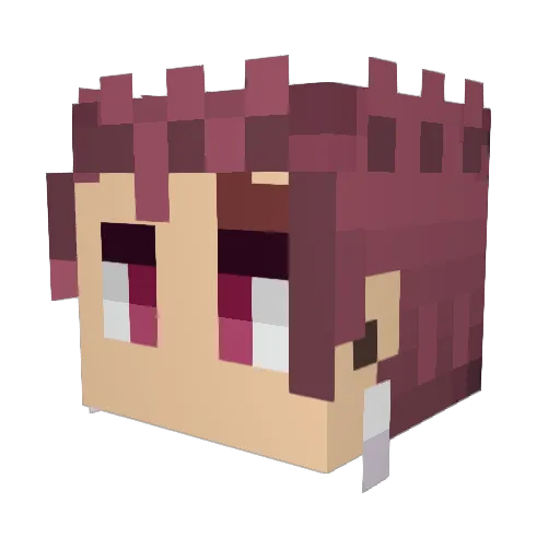 Minato3333 Minecraft avatar head, 3D render