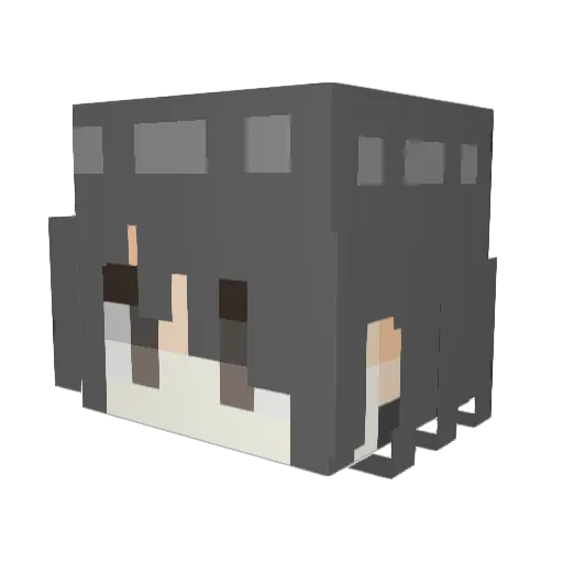 Minato52 Minecraft avatar head, 3D render