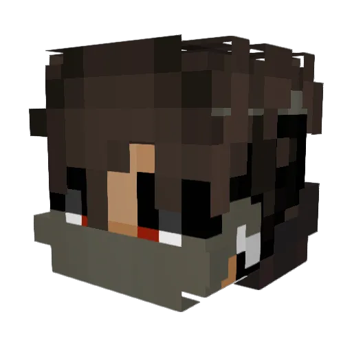 MinatoArts Minecraft avatar head, 3D render