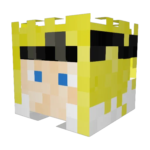 MinatoDerVierte Minecraft avatar head, 3D render