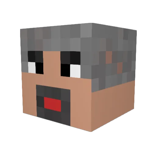 MinatoGJ Minecraft avatar head, 3D render