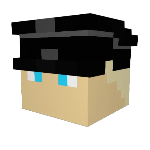 MinatoSenpaiii Minecraft avatar head, 3D render