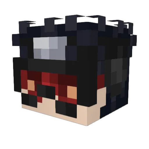 MinatoU78 Minecraft avatar head, 3D render