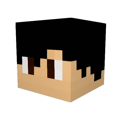 Minato_96 Minecraft avatar head, 3D render
