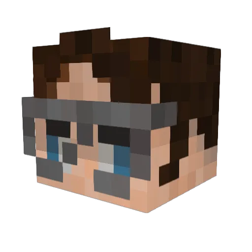 Minattus Minecraft avatar head, 3D render