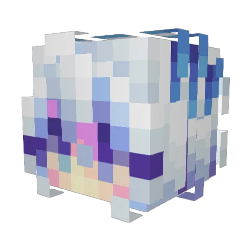 Minayeona Minecraft avatar head, 3D render