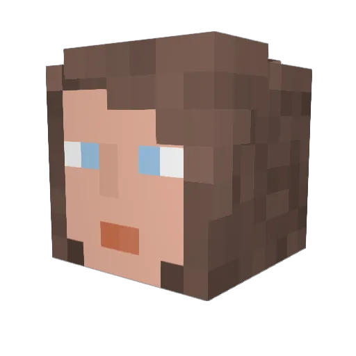 MinceCraftMine Minecraft avatar head, 3D render