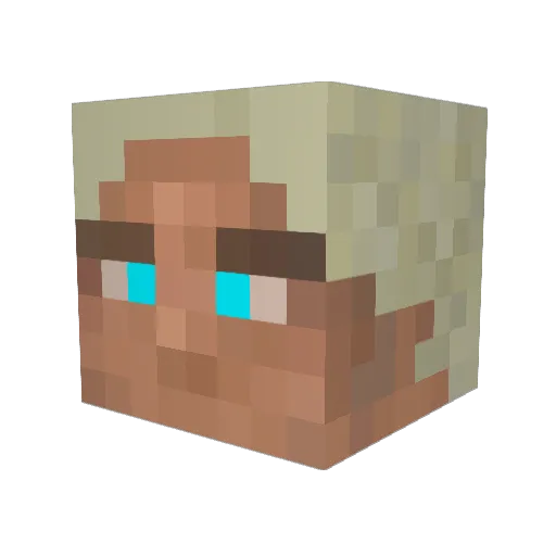 Mincera Minecraft avatar head, 3D render