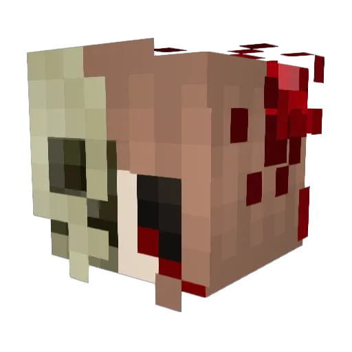 Mincike Minecraft avatar head, 3D render
