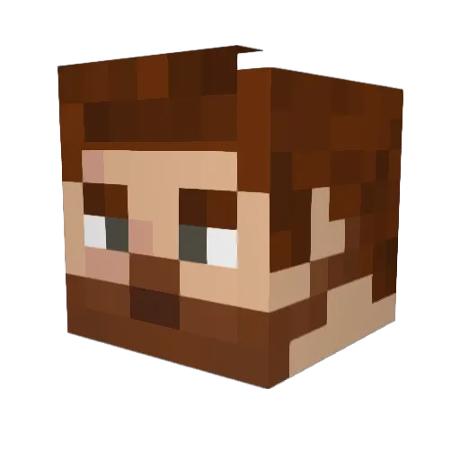 Mincraft7444 Minecraft avatar head, 3D render