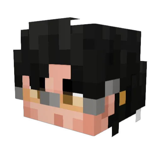 Mincrate Minecraft avatar head, 3D render