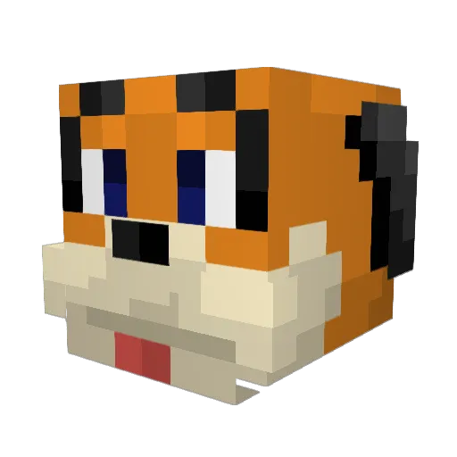 MindCube Minecraft avatar head, 3D render
