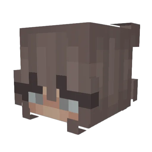 MindFk7 Minecraft avatar head, 3D render