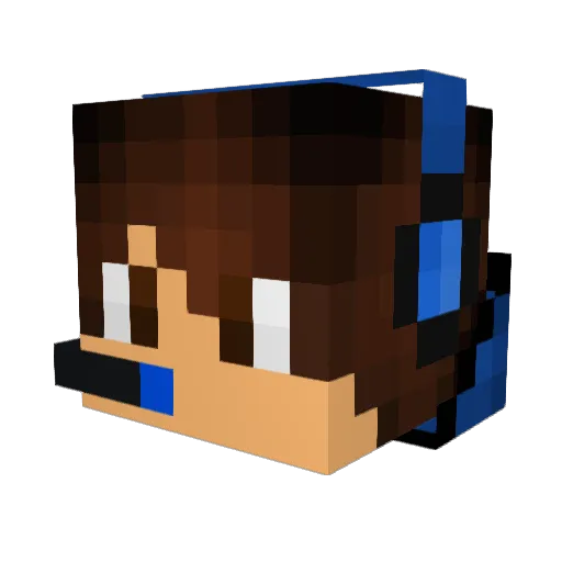 MindKrafter Minecraft avatar head, 3D render