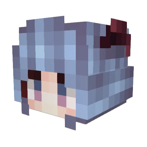 MindSama Minecraft avatar head, 3D render