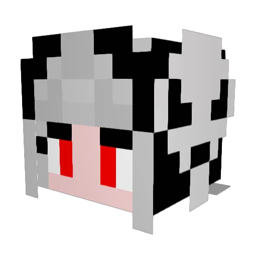 Mind_why Minecraft avatar head, 3D render