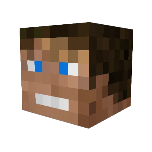 MindcraftLP Minecraft avatar head, 3D render