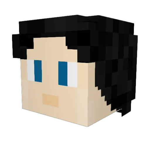 Minddrag Minecraft avatar head, 3D render