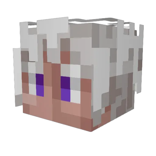 MindedVoyage570 Minecraft avatar head, 3D render