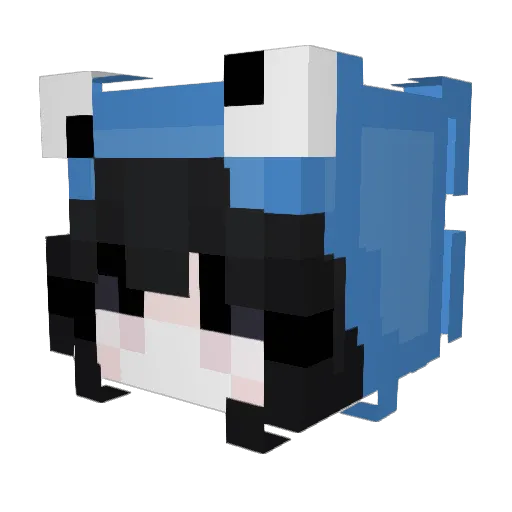 Mindflayer01 Minecraft avatar head, 3D render