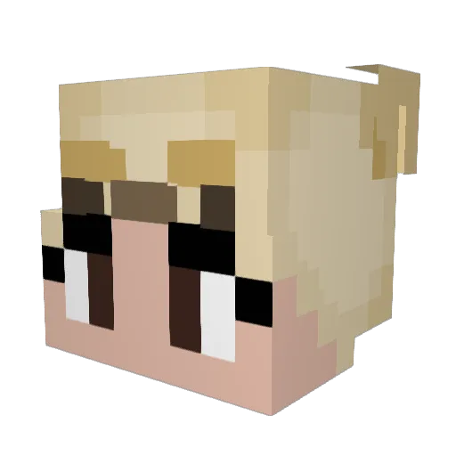 MindiWinter Minecraft avatar head, 3D render