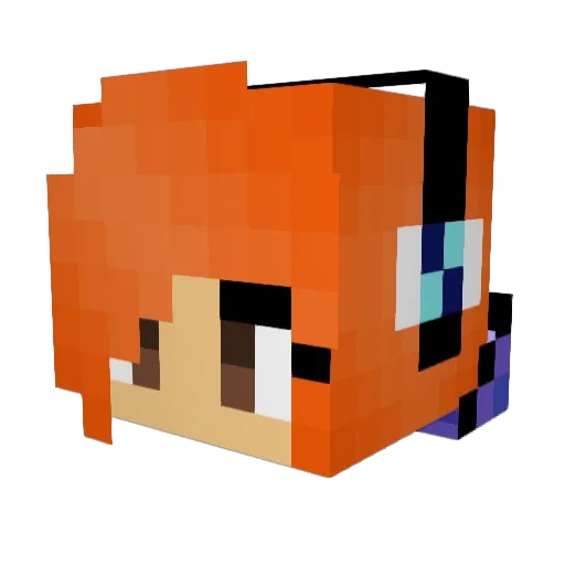 Mindia911 Minecraft avatar head, 3D render