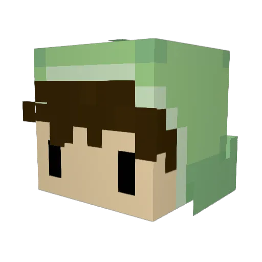 MindlessRyan Minecraft avatar head, 3D render