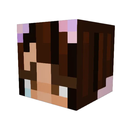 Mindlime Minecraft avatar head, 3D render