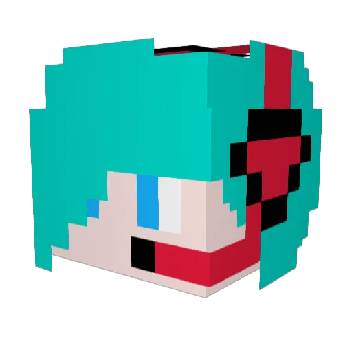 Mindo_339 Minecraft avatar head, 3D render