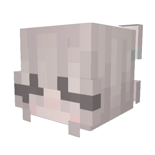 Mindofpink Minecraft avatar head, 3D render
